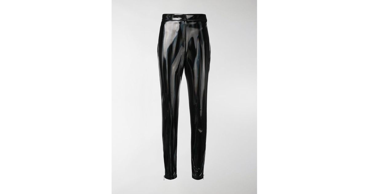 balmain vinyl pants