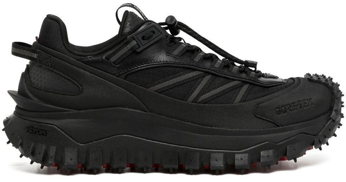 Moncler Leather Trailgrip Gtx Low-top Sneakers in Black for Men | Lyst