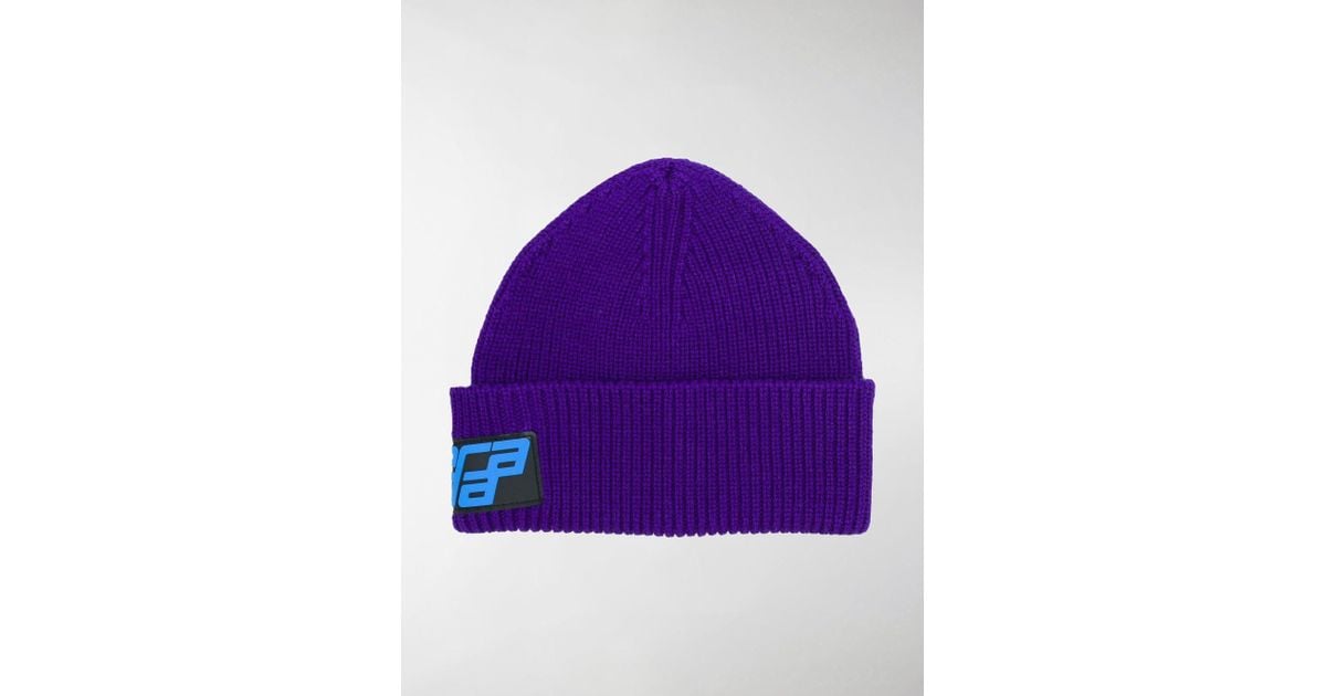 prada beanie purple