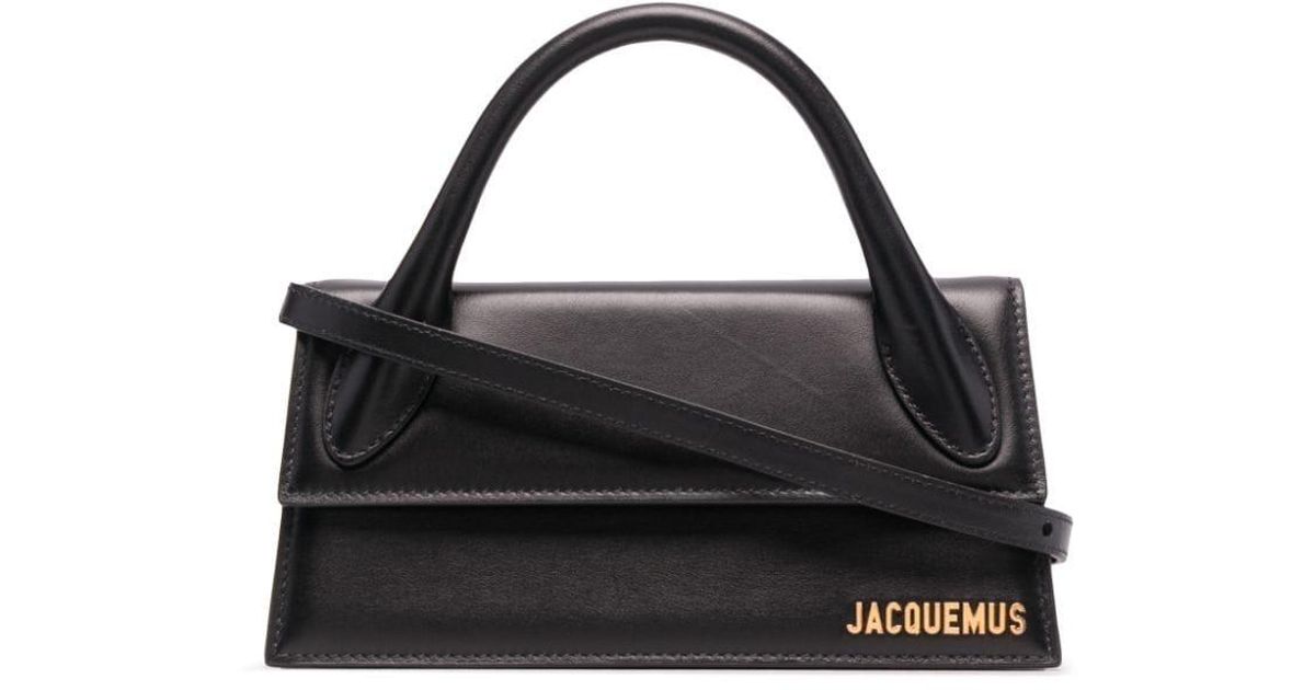 Jacquemus Leather Le Chiquito Long Tote Bag in Black - Lyst