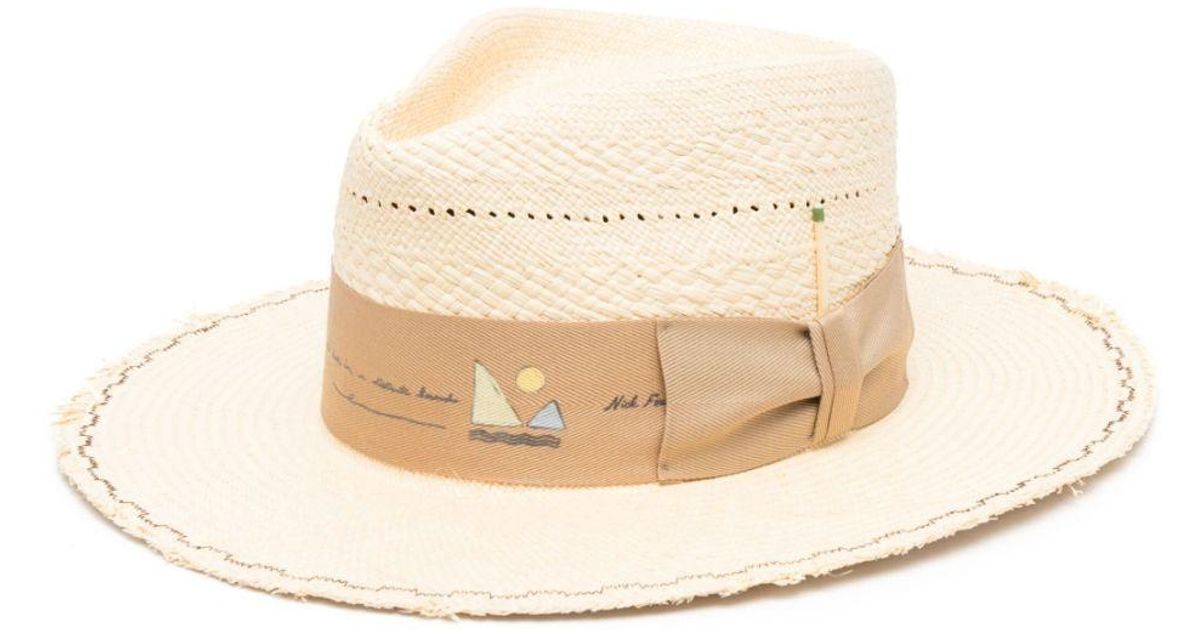 Nick Fouquet Mehari Printed-weave Straw Hat in Natural for Men | Lyst