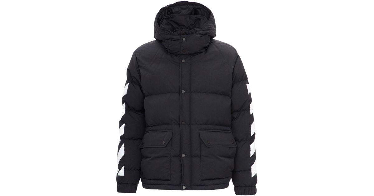 off white diag brushed down jacket