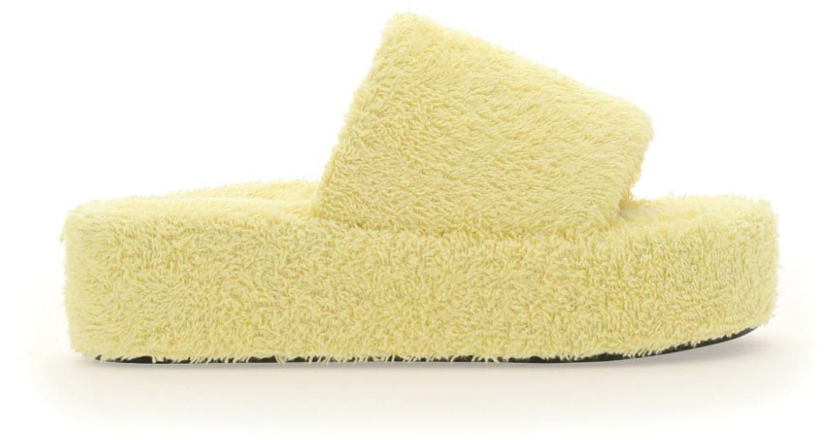 Balenciaga Sponge Slides in Yellow Lyst