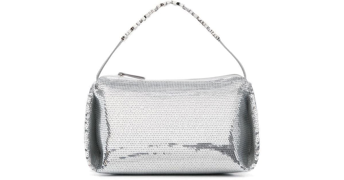 Alexander Wang Embellished Micro Marquess Bag in White | Lyst