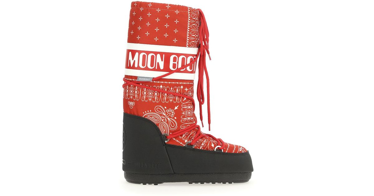Moon Boot X Highsnobiety Padded Boots in Red Lyst