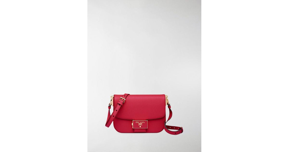 prada red handbag