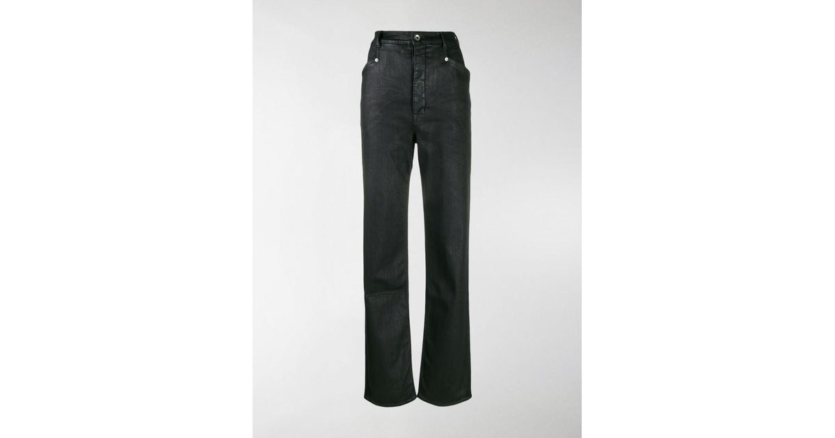 rick owens waxed denim