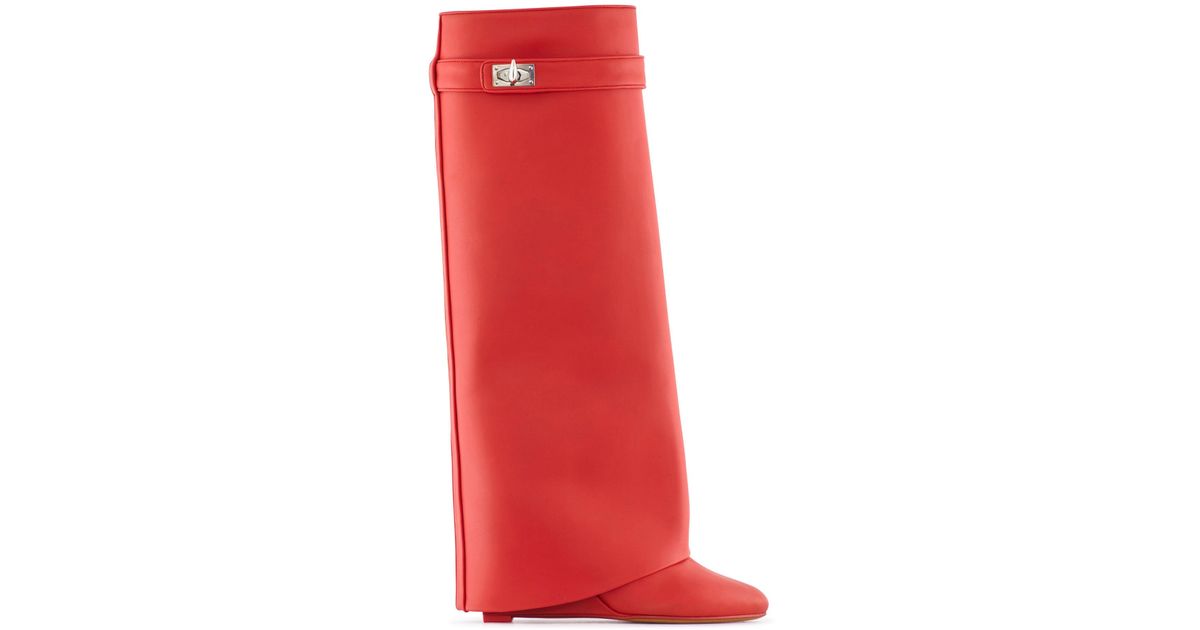 givenchy shark boots red