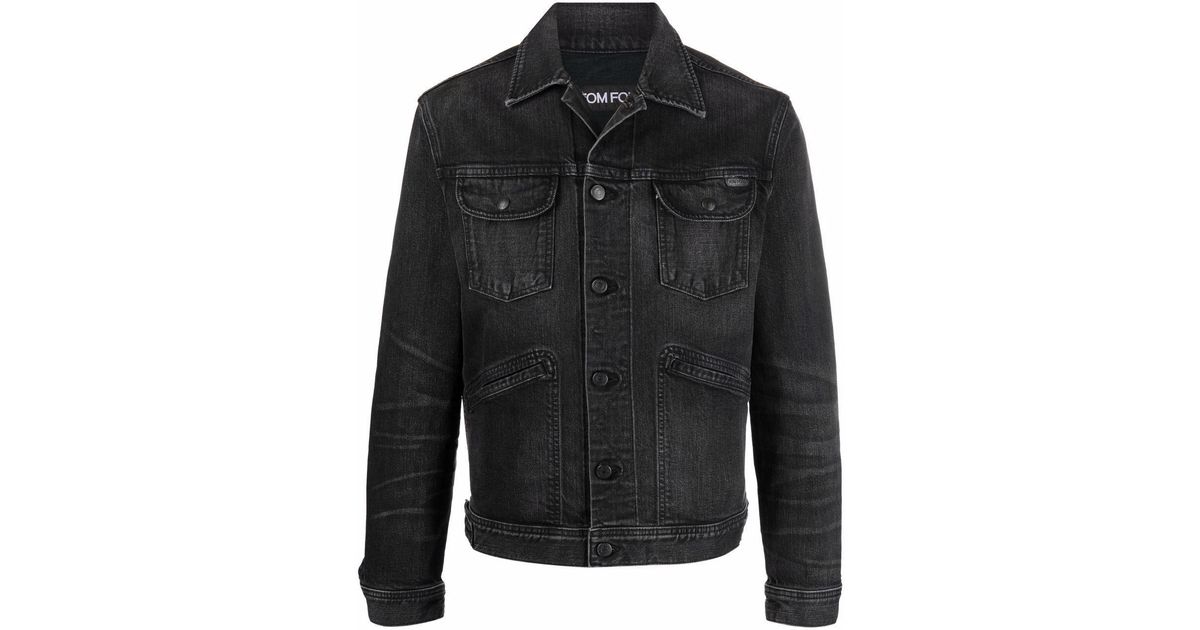 Tom Ford Black Denim Iconic Jacket for 