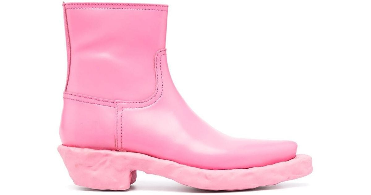CAMPERLAB Camper Lab 55mm Textured-sole Boots in Pink | Lyst
