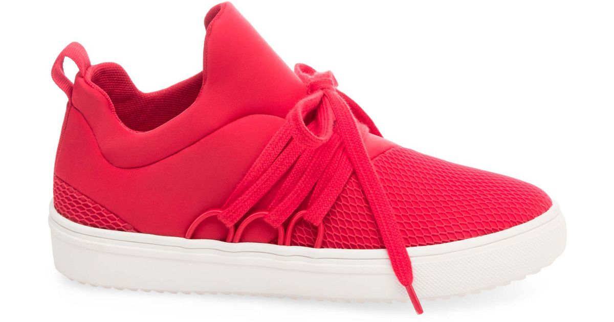 steve madden lancer sneaker red