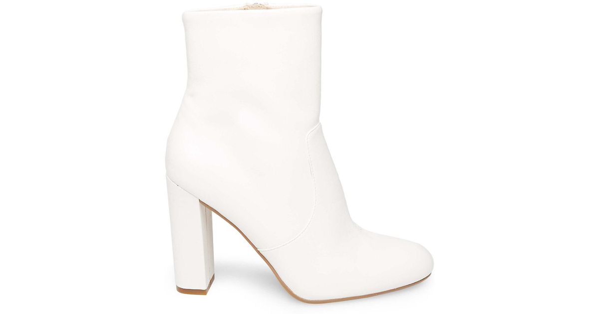 steve madden white editor boots