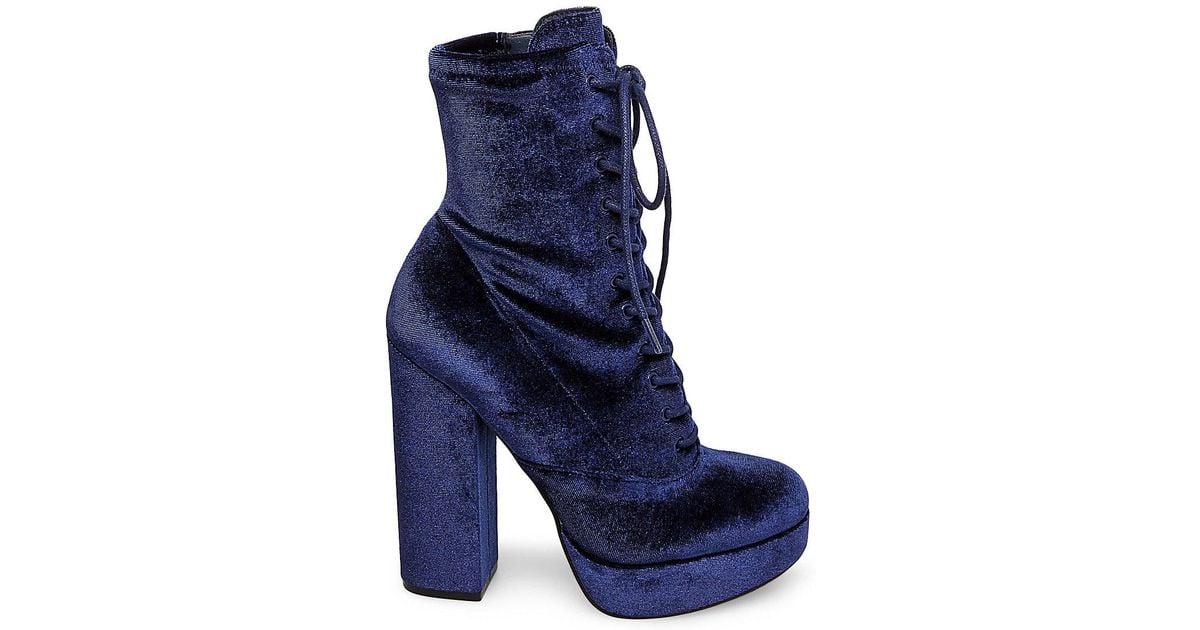 steve madden blue velvet shoes