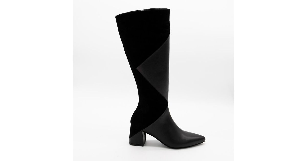 Stivali New York Bari Boots In Black Leather/suede Lyst