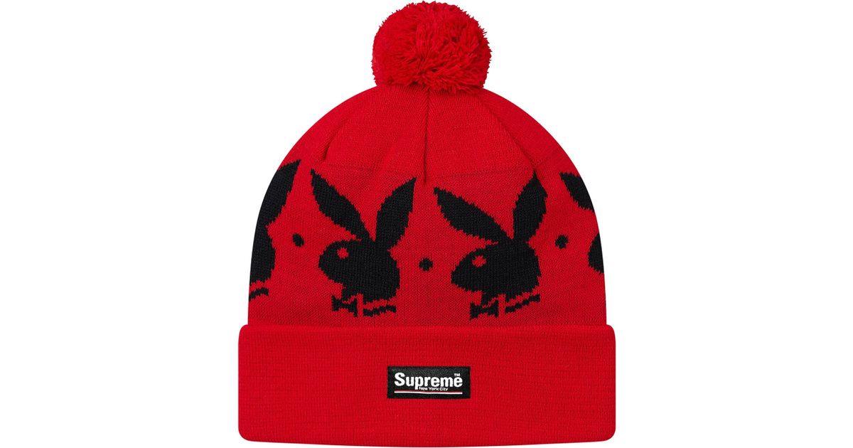 supreme jacquard beanie