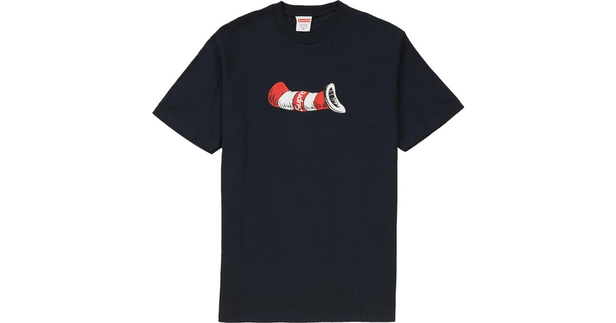 supreme cat in the hat tee white
