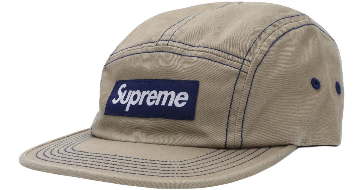 supreme contrast stitch camp cap