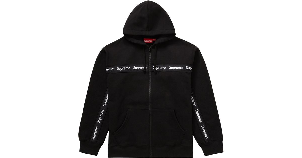 text stripe hooded sweatshirt supreme