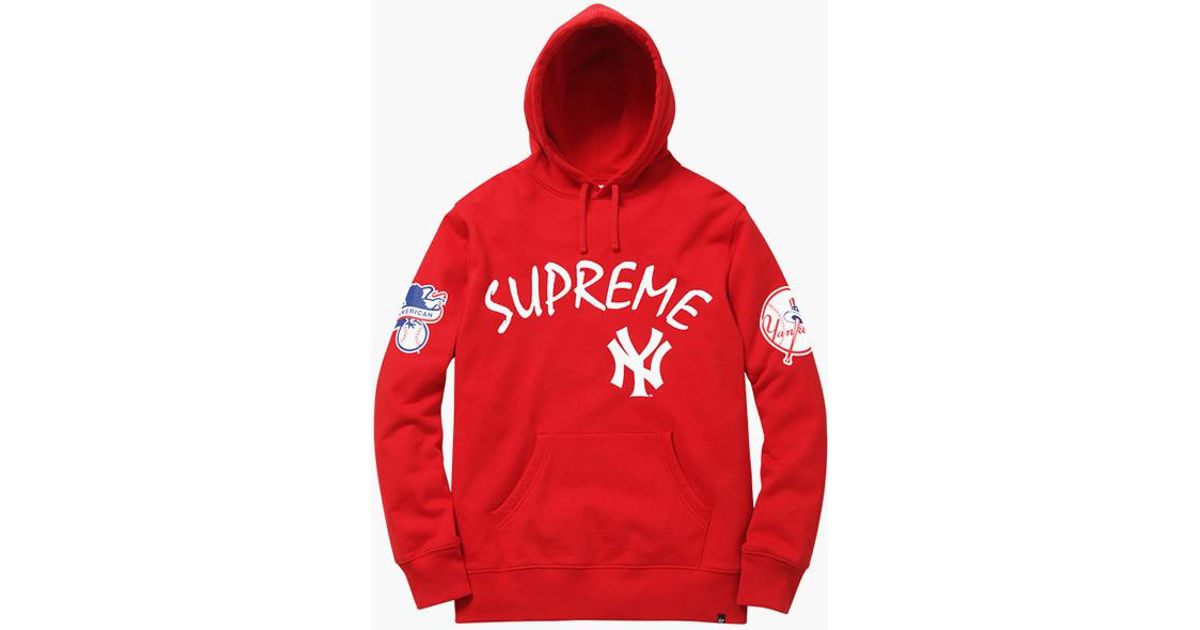 supreme x yankees hoodie