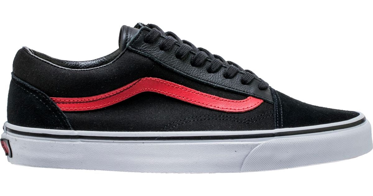 vans black red and white