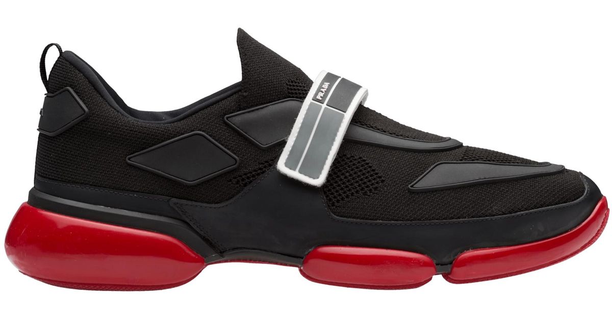black and red prada cloudbust