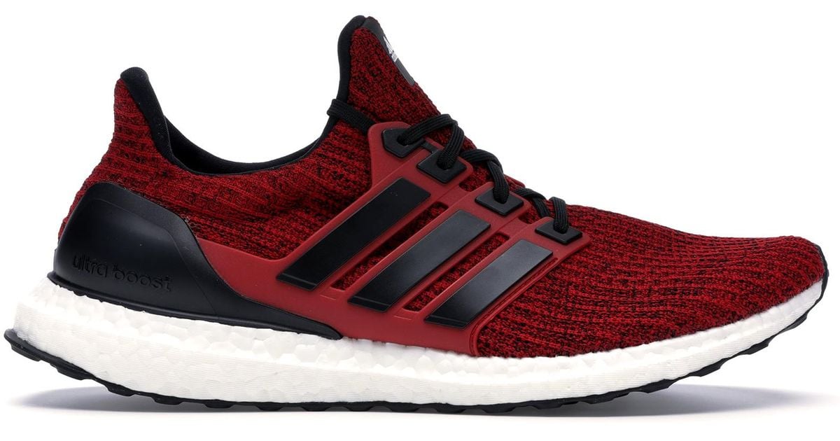 adidas Ultra Boost 4 Power Red Core Black for Men - Lyst