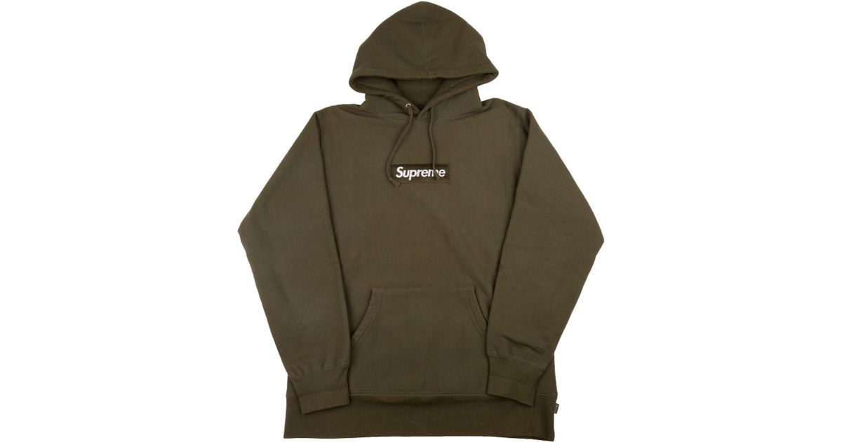 supreme olive box logo