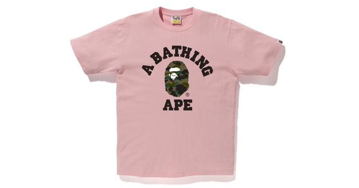bape pink t shirt