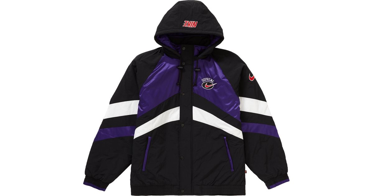 supreme nike hooded sport jacket purple