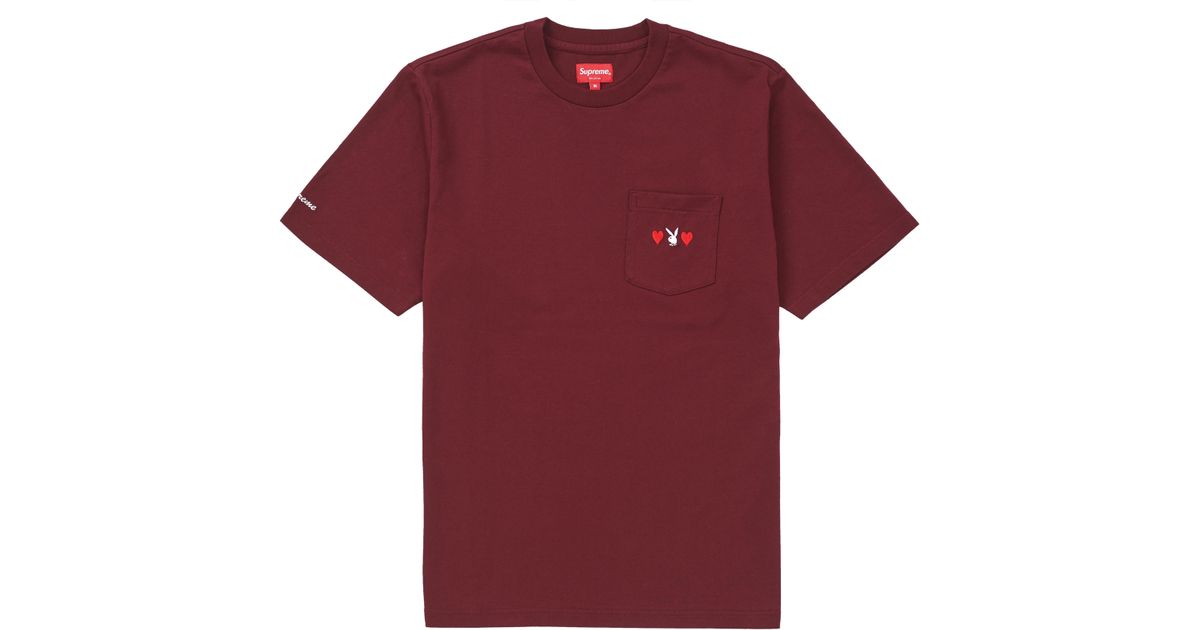 supreme playboy pocket tee