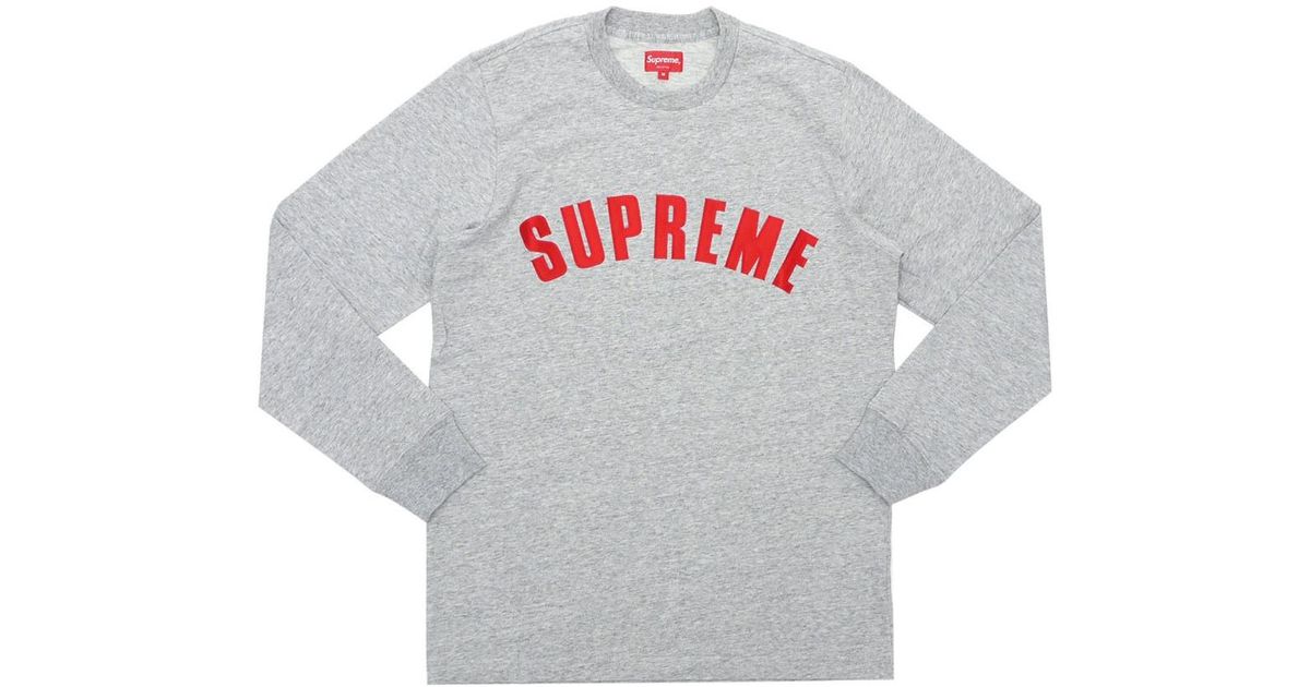 grey supreme long sleeve