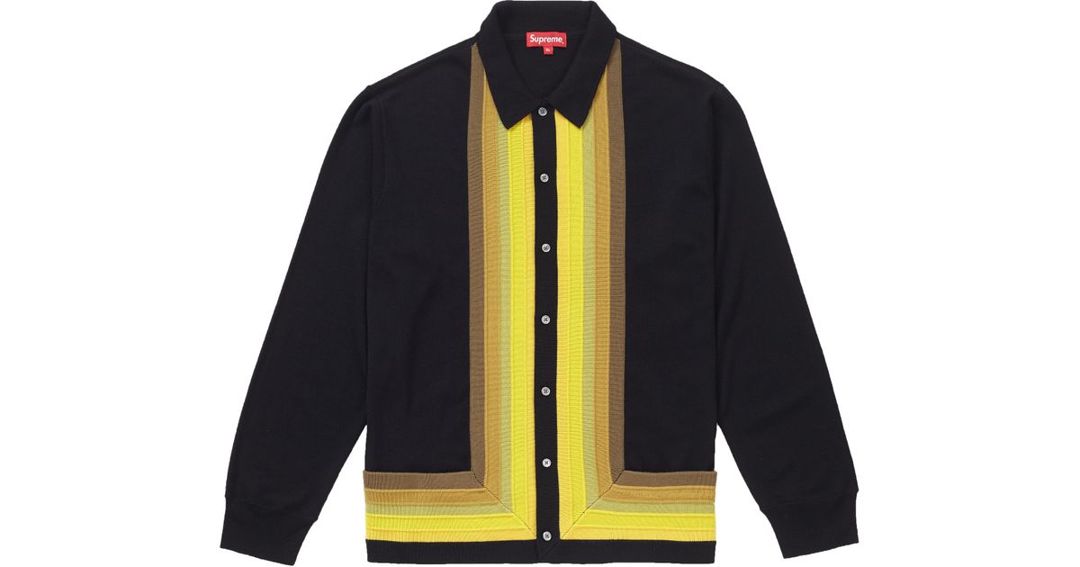 Supreme Corner Stripe Polo Sweater 