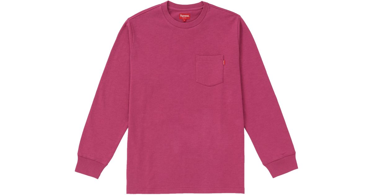 supreme ls pocket tee