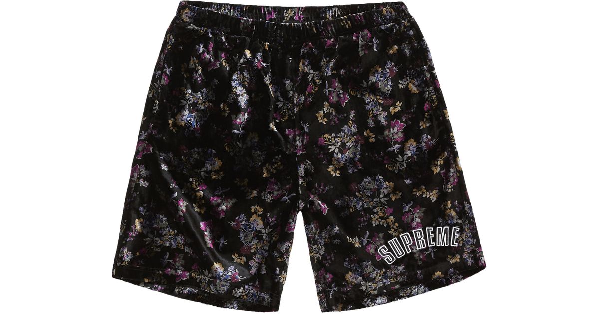 supreme velour shorts