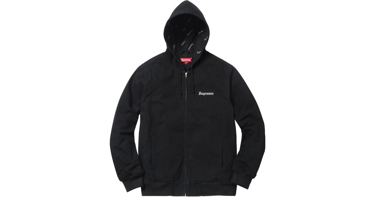 Supreme 2 Tone Hooded Work Jacket in Black for Men - Save 25% - Lyst