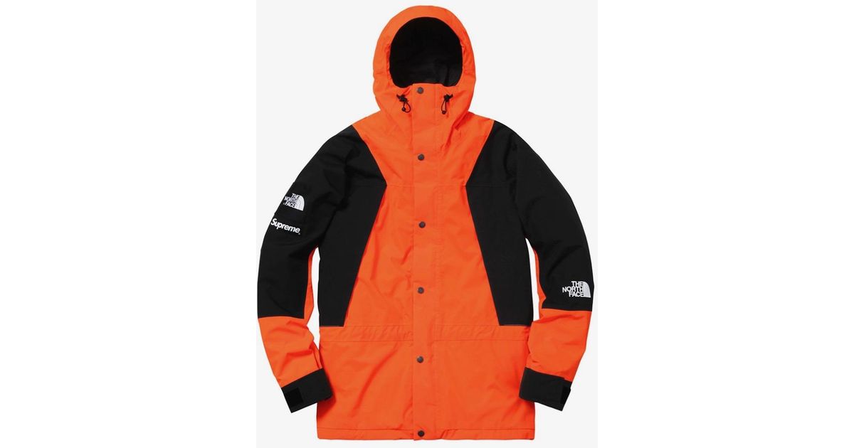 supreme the north face mountain light jacket orange