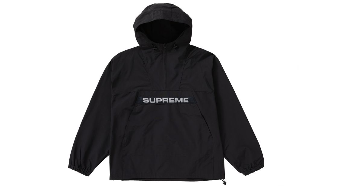 supreme heavy nylon anorak black