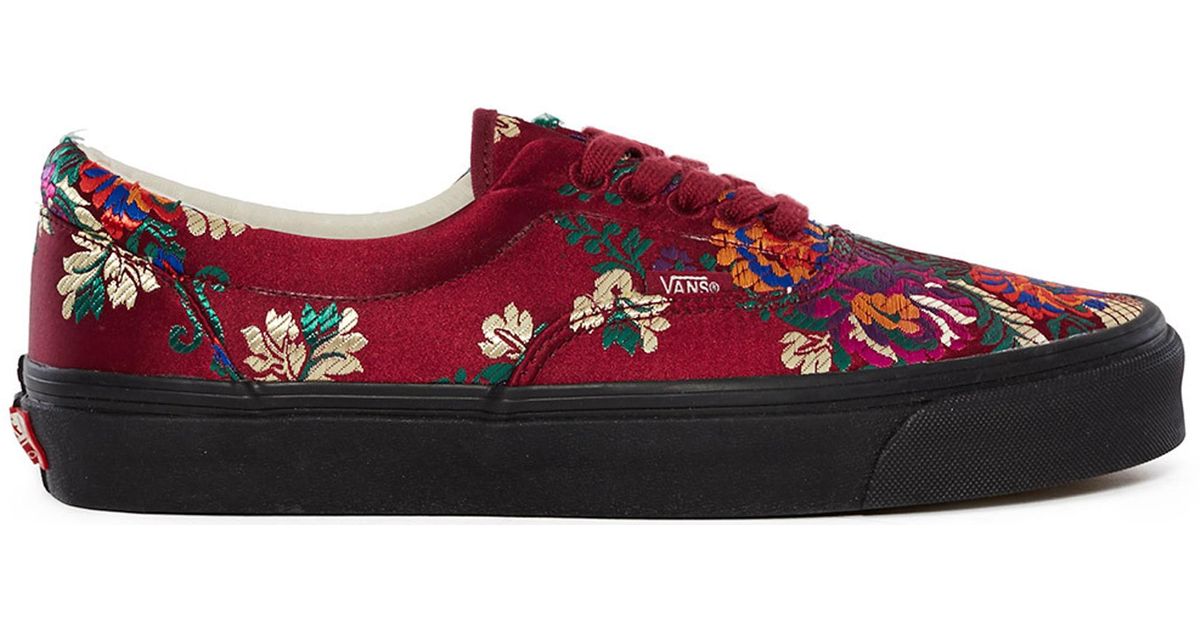 burgundy and black vans