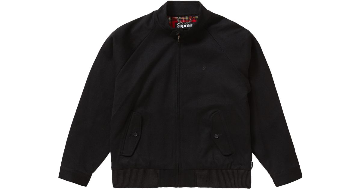 supreme wool harrington jacket