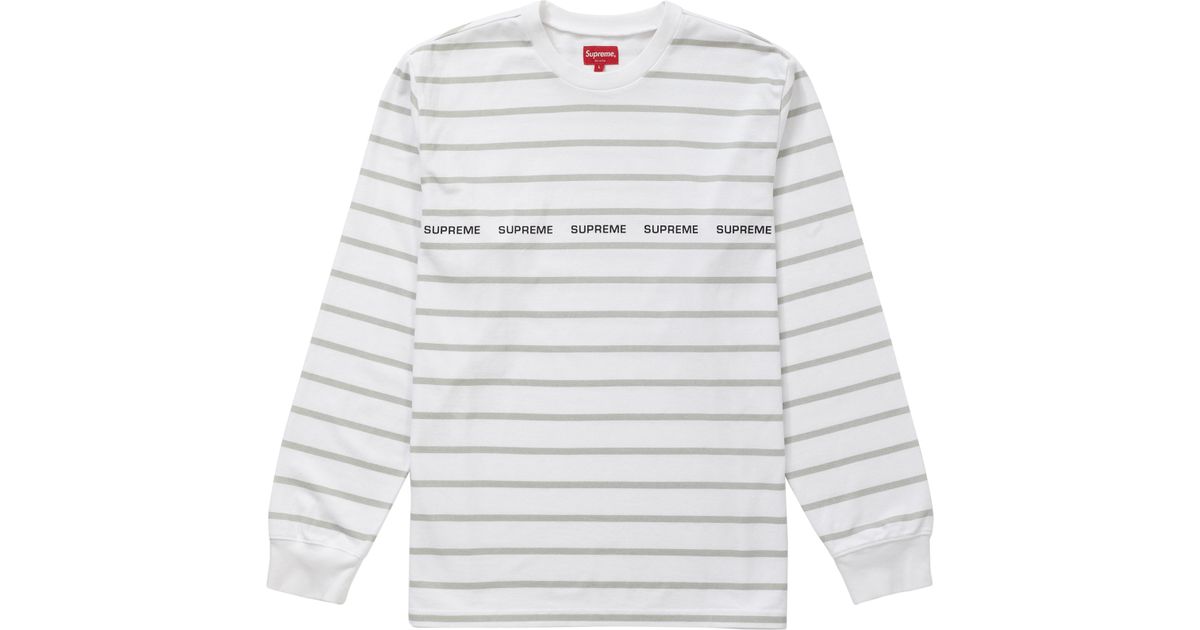 striped supreme long sleeve