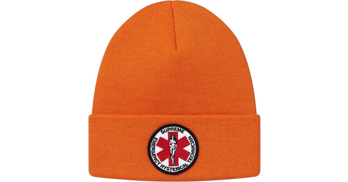 supreme orange beanie