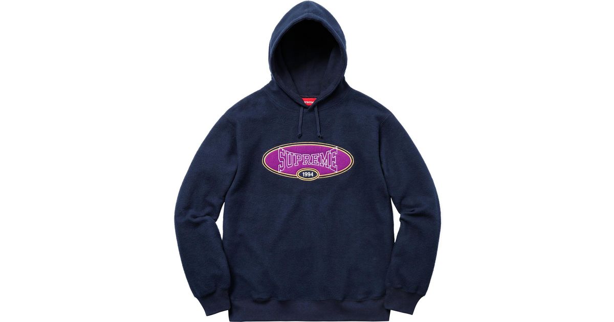 supreme reverse fleece hooded sweatshirt