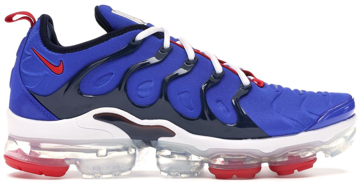 vapormax plus racer blue university red