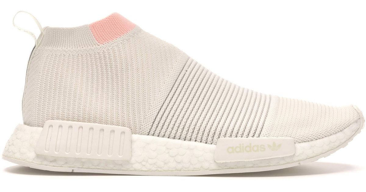 adidas nmd r1 cloud white clear orange linen