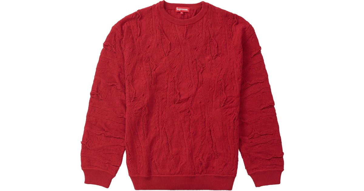 supreme textured pattern sweater