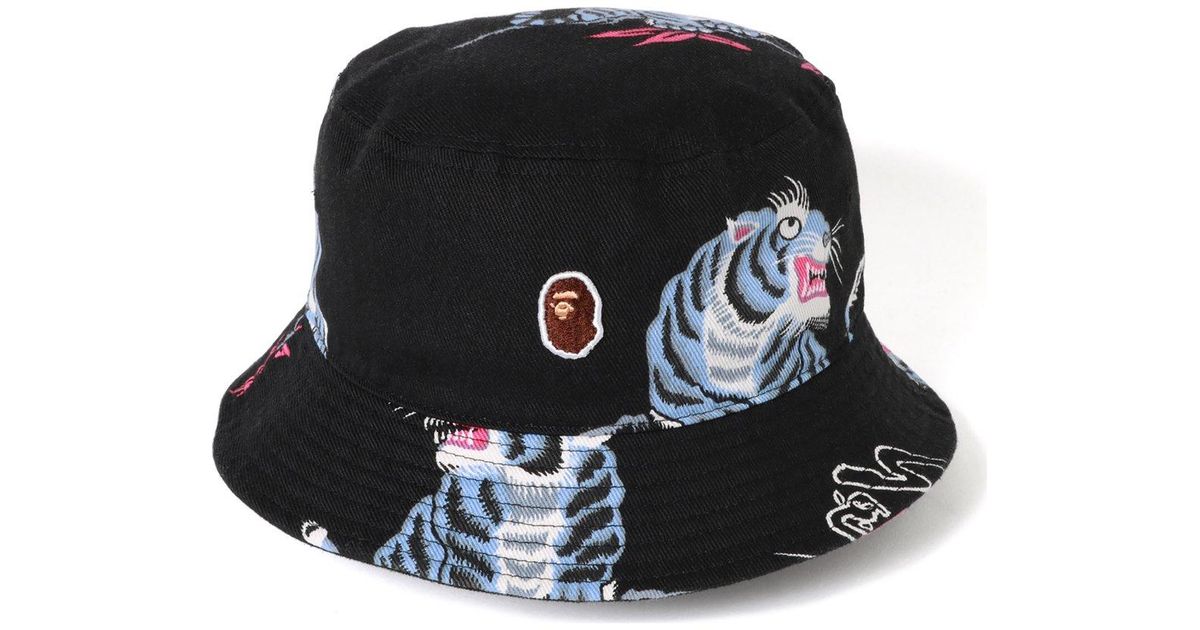 bape bucket hat black