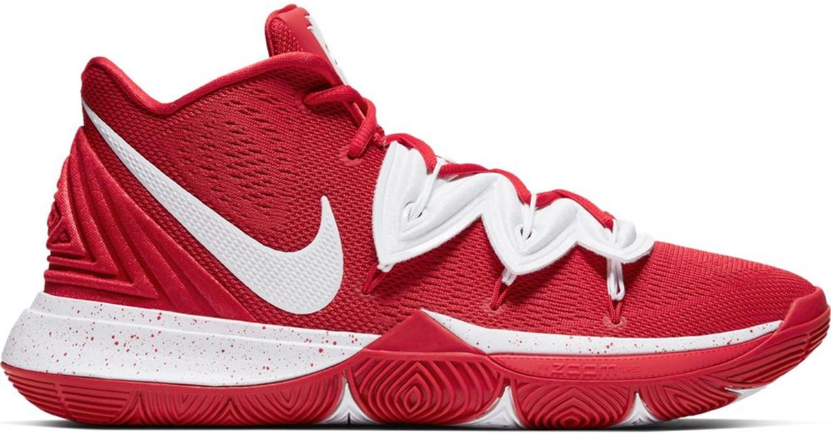 red and white kyrie 5