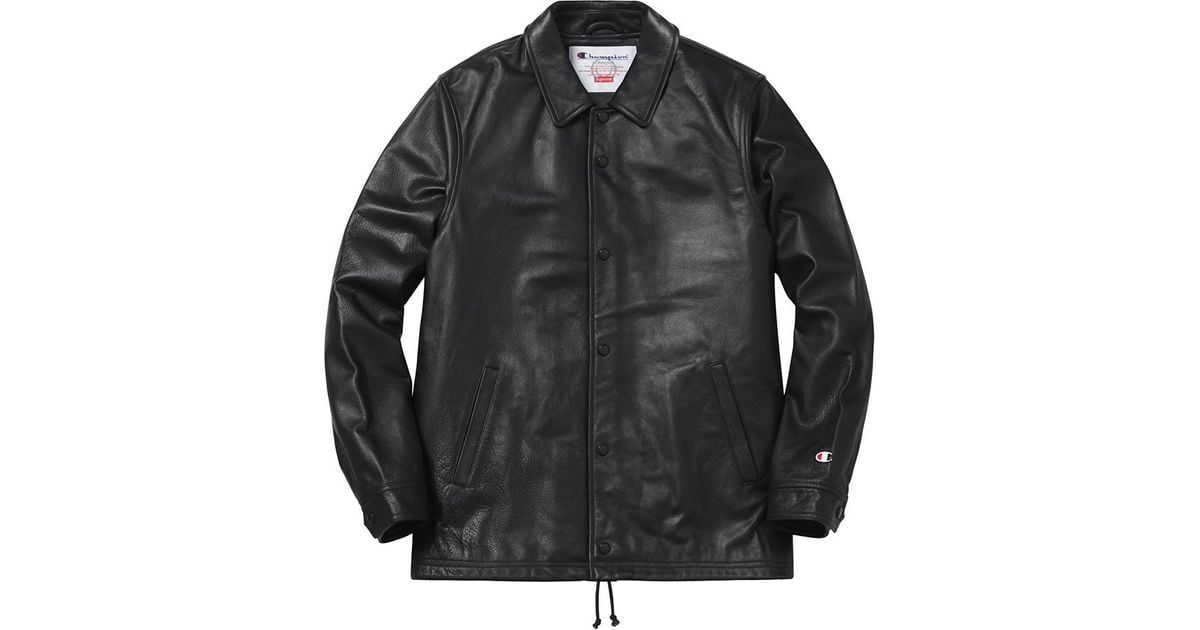 supreme champion leather coaches jacket