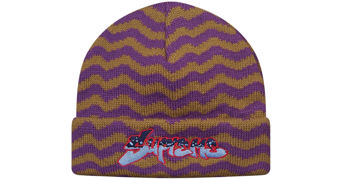 purple supreme beanie