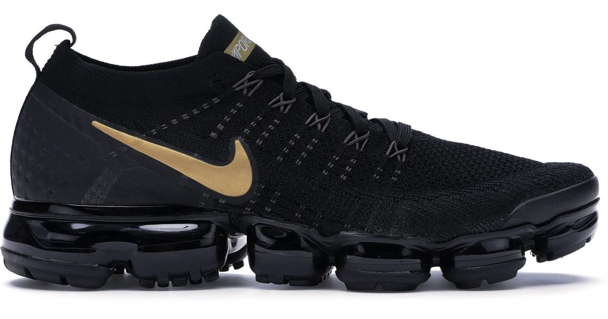 vapormax 2 black and gold